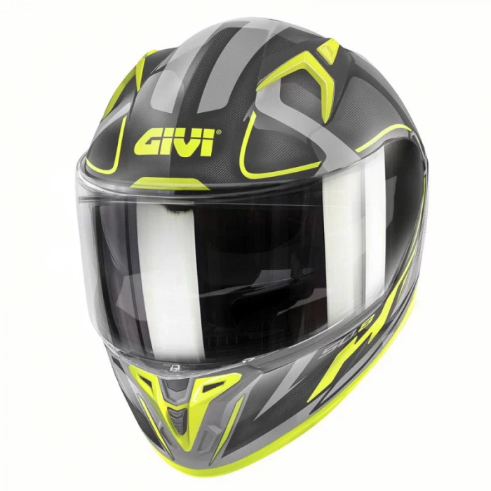 GIVI 50.8 RACER MAT SİYAH-TITANIUM-SARI KASK