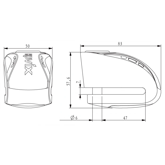 KOVIX KNX6-FG ALARMLI DİSK KİLİT YEŞİL