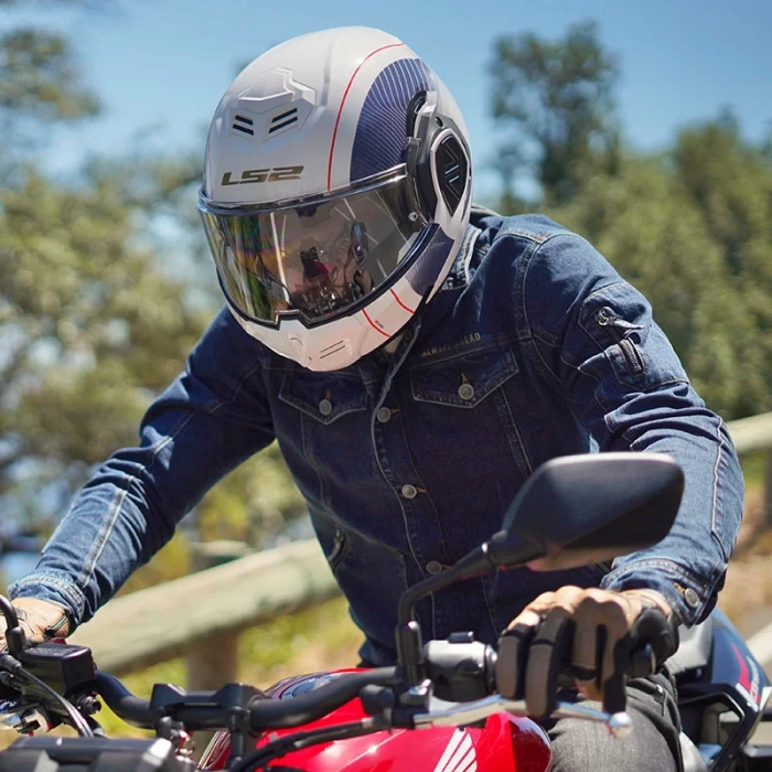 LS2 ADVANT COOPER BEYAZ-MAVİ KASK