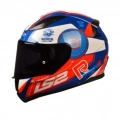LS2 Rapid Stratus Mavi - Kırmızı - Beyaz Kask ( Siyah +Şeffaf Cam )