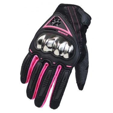 Scoyco MC44W Yazlık Korumalı Kadın Eldiven (Siyah-Pembe)