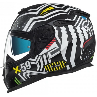 NEXX SX.100 ENIGMA MAT SİYAH-BEYAZ KASK