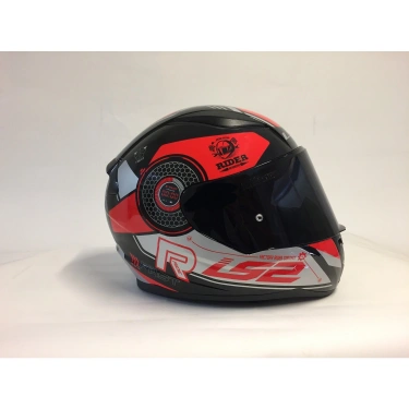 LS2 Rapid Stratus Siyah - Kırmızı - Gri Kask 2 Cam(SİYAH+ŞEFFAF CAM)