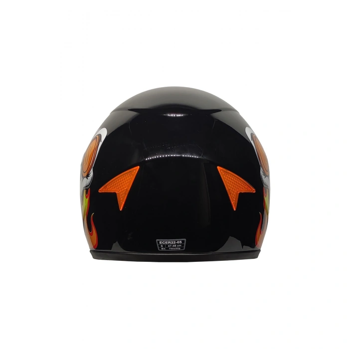 MTS SY118 ÇOCUK KASKI SKULL SİYAH (SİYAH CAMLI)