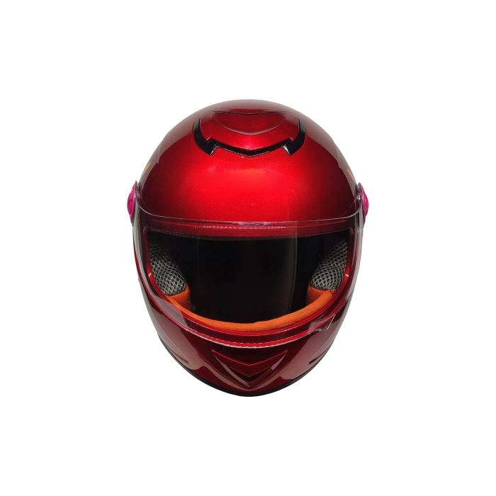 MTS SY118 ÇOCUK KASKI SKULL KIRMIZI (SİYAH CAMLI)