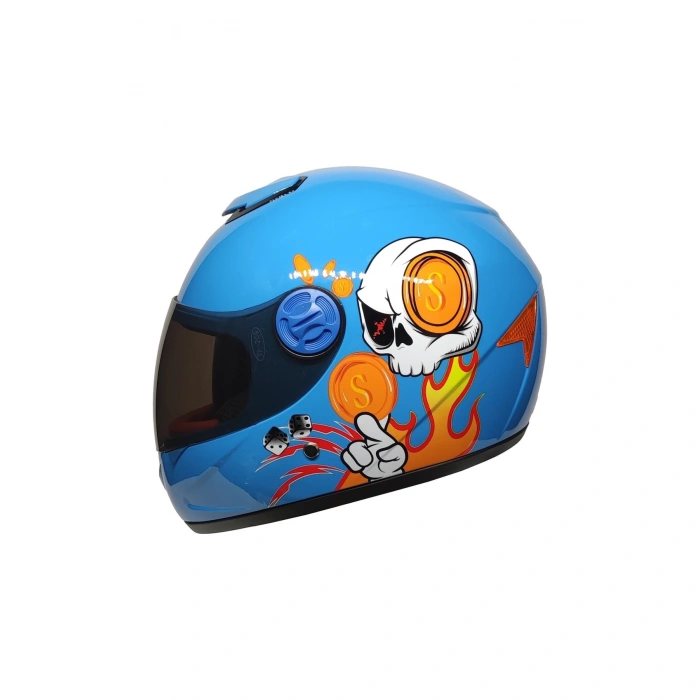 MTS SY118 ÇOCUK KASKI SKULL BLUE