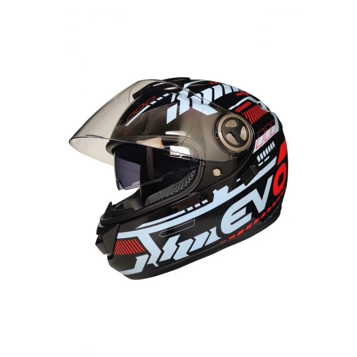 Free-M 913 Evo Güneş Vizörlü Kapalı Kask (beyaz Camlı)