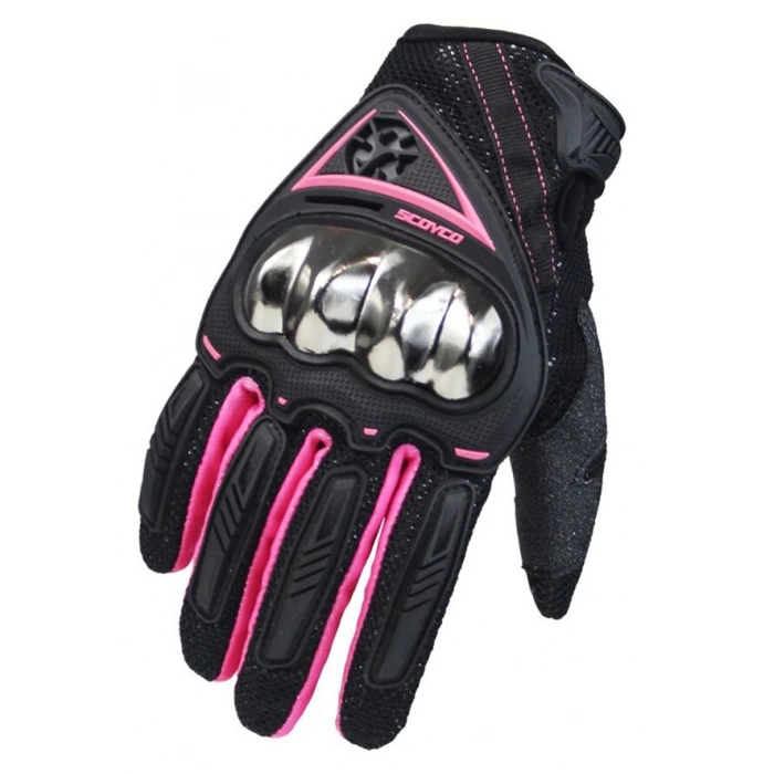 Scoyco MC44W Yazlık Korumalı Kadın Eldiven (Siyah-Pembe)