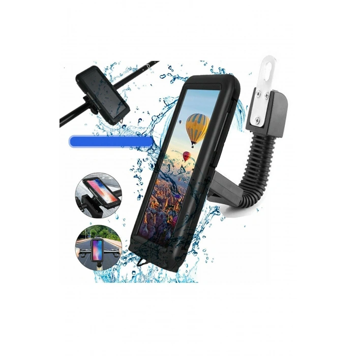 Suporte Motosiklet Telefon Tutucu Kapalı Model ( 4,7 - 6,8 inches ) AYNA BAGLANTILI