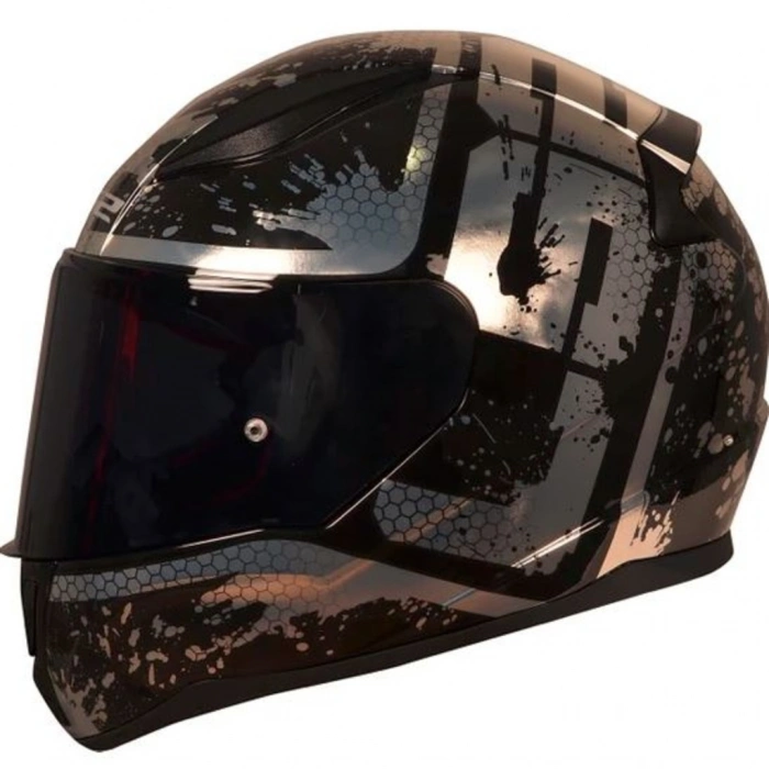 Ls2 Rapıd Spy Mat Siyah-Beyaz Kask (Siyah+Beyaz Cam)