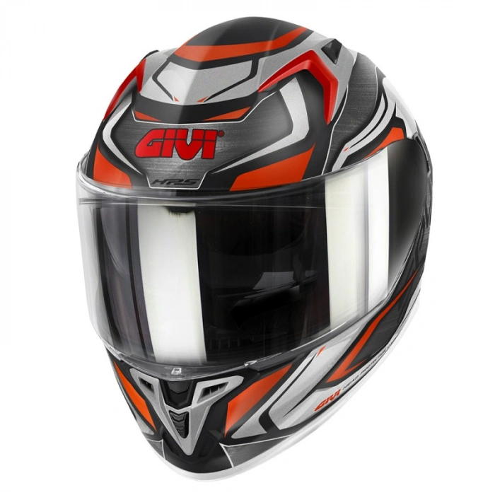 GIVI 50.9 ATOMIC MAT SİYAH-GRİ-KIRMIZI KASK (SİYAH CAM+ŞEFFAF CAM+PINLOCK CAMI)