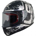 LS2 RAPID SPY MAT SİYAH-BEYAZ KASK