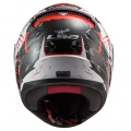 LS2 RAPID NAUGHTY MAT BEYAZ-KIRMIZI KASK