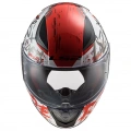 LS2 RAPID NAUGHTY MAT BEYAZ-KIRMIZI KASK