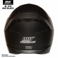 MTS M-910 MAT SİYAH GÜNEŞ VİZÖRLÜ KASK (SİYAH CAMLI)