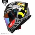 MTS M-910 BEE GÜNEŞ VİZÖRLÜ KASK (KIRMIZI CAMLI)