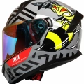 MTS M-910 BEE GÜNEŞ VİZÖRLÜ KASK (KIRMIZI CAMLI)
