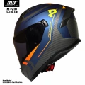 MTS M-910 BLUE GÜNEŞ VİZÖRLÜ KASK (SİYAH CAMLI)