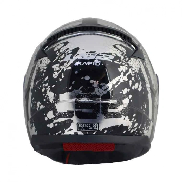 LS2 RAPID SPY MAT SİYAH-BEYAZ KASK