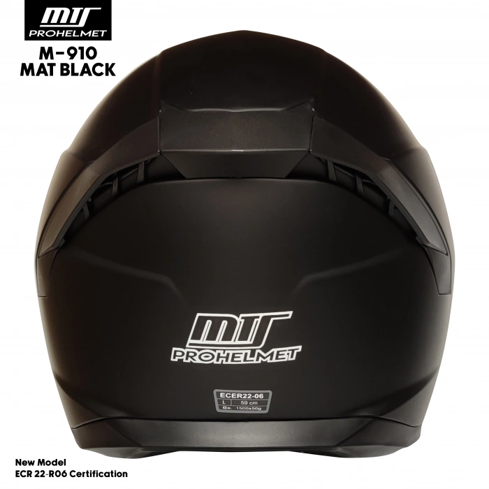MTS M-910 MAT SİYAH GÜNEŞ VİZÖRLÜ KASK (SİYAH CAMLI)