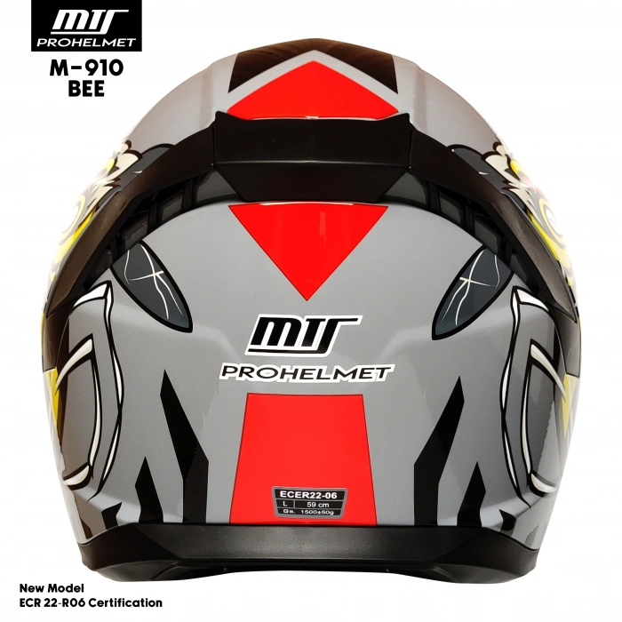 MTS M-910 BEE GÜNEŞ VİZÖRLÜ KASK (KIRMIZI CAMLI)