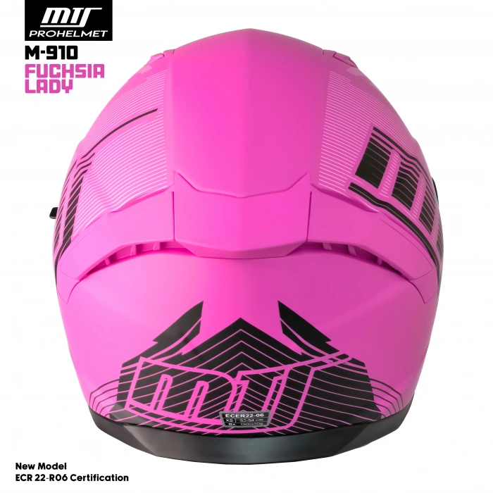 MTS M-910 FUCHSIA LADY GÜNEŞ VİZÖRLÜ KASK (GÖKKUŞAĞI CAMLI)