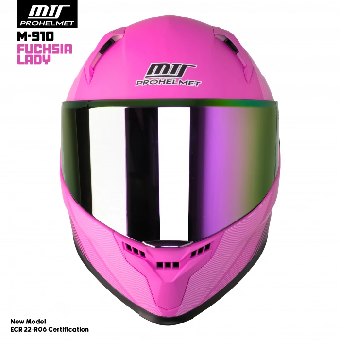 MTS M-910 FUCHSIA LADY GÜNEŞ VİZÖRLÜ KASK (GÖKKUŞAĞI CAMLI)