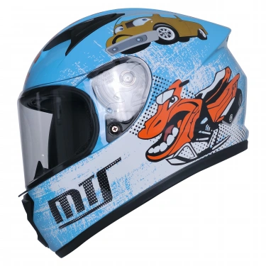 MTS 201 MAVİ ÇOCUK KASKI KAPALI MODEL