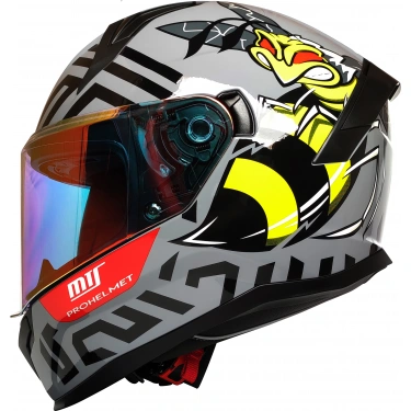 MTS M-910 BEE GÜNEŞ VİZÖRLÜ KASK (KIRMIZI CAMLI)