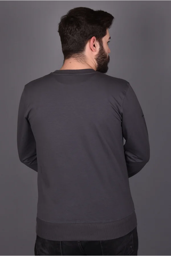 Antrasit Likralı Konpak Penye Kumaş Sweat