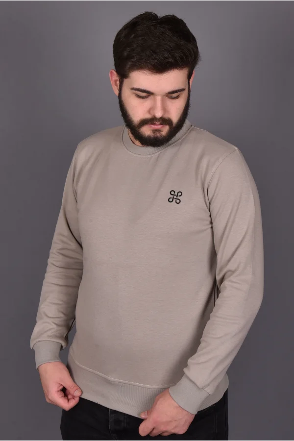 Bej Double Face Sweat