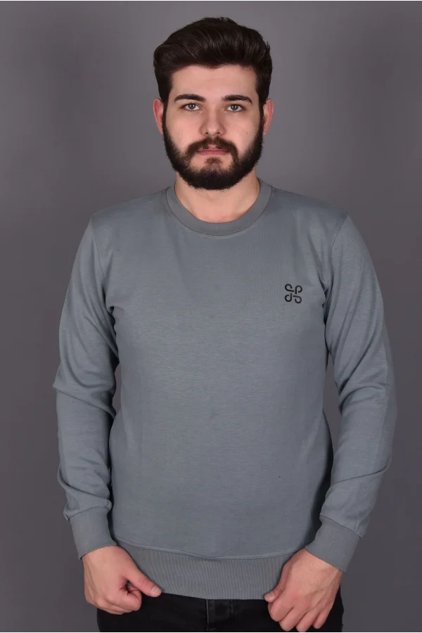 Mint Likralı Konpak Penye Kumaş Sweat