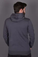 Antrasit Double Face Kapüşonlu Sweatshirt