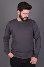 Antrasit Likralı Konpak Penye Kumaş Sweat