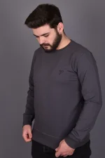 Antrasit Likralı Konpak Penye Kumaş Sweat