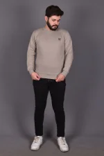 Bej Double Face Sweat