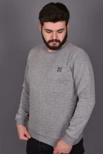 Gri Double Face Sweat