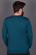 Koyu Yeşil Likralı Konpak Penye Kumaş Sweat