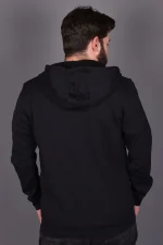 Lacivert Double Face Kapüşonlu Hırka