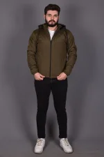 Petrol Fermuarlı ve Cepli İçi Polar Su Geçirmez Yağmurluk