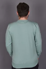 Yeşil Likralı Konpak Penye Kumaş Sweat