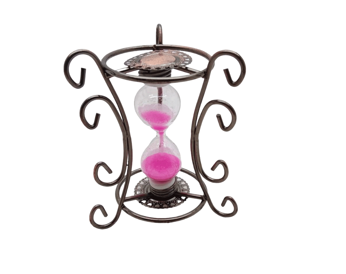 METAL STANDLI CAM KUM SAATİ (5468)