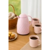 1 Lt Akrilik Soft Pembe Çay Termosu 12 Saat Sıcak 24 Saat Soğuk