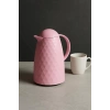 1 Lt Akrilik Soft Pembe Çay Termosu 12 Saat Sıcak 24 Saat Soğuk