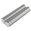 10 Adet 10x2mm Yuvarlak Neodyum Mıknatıs Güçlü Magnet Nikel Kaplamalı