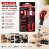 13PCS SİLİKON SAP - CR-V CIRCIRLI TORNAVİDA BİTS SETİ 3 KADEME - ÇİFT YÖNLÜ - MANYETİK UÇ TUTUCU (5468)