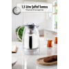 1.5 LT Isı Yalıtımlı Çay Ve Soğuk Su Termosu Şeffaf (12 Saat Sıcak Tutar& İçi Camdır)
