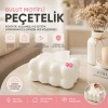 19X12.5X8.5CM BEYAZ YAYLI MASAÜSTÜ BUBBLE DEKORATİF BULUT PEÇETELİK (5468)