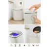 20 Litre Sensörlü Açıp Kapanan Akıllı Teknolojik Çöp Kovası 4 Pil Yanında