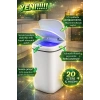 20L Akıllı Sensörlü Çöp Kovası UV Işık Koku Geçirmez Mutfak Banyo Wc Ofis